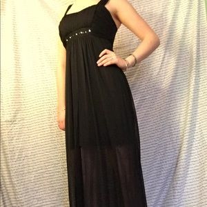 Ankle length half sheer dress